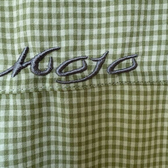 Mojo Sportswear Men’s Short-sleeve green button-up fishing shirt. Size L. EUC - Picture 5 of 5